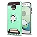 Moto Z2 Play Phone Case with HD Screen Protector,Ymhxcy 360 Degree Rotating Ring & Bracket Dual Layer Resistant Back Cover for Motorola Moto Z Play (2nd Gen.)-ZH Mint