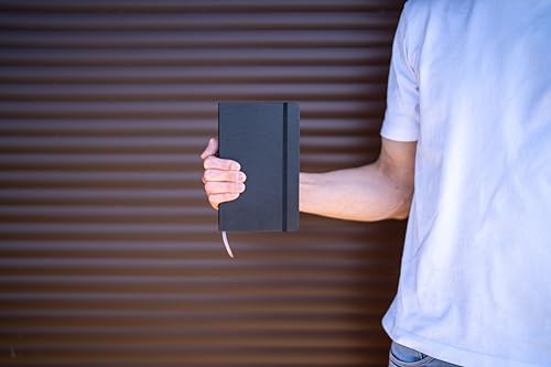 Moleskine - Classic Ruled Paper Notebook - Hard Cover and Elastic Closure Journal - Color Black - Size Large 13 x 21 A5 - 240 Pages