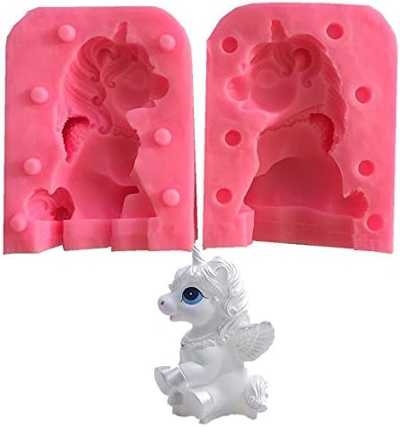 3D Unicorn Birthday Cake Toppers Silicone Molds,Unicorn Party Decoration for Baby Shower,Wedding and Birthday Party