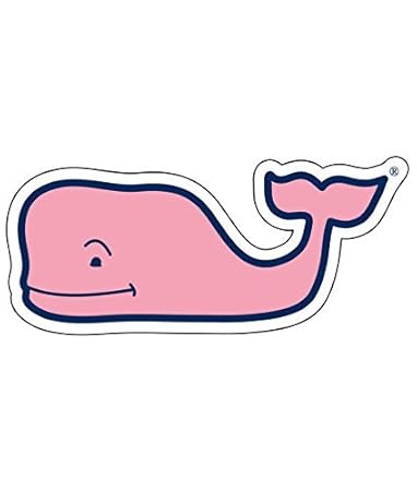 Vineyard Vines Preppy Pink Whale Vinyl Sticker Decal Southern