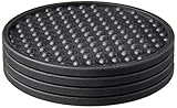 Spectrum Diversified Bubble Coasters, Set of 4, Black