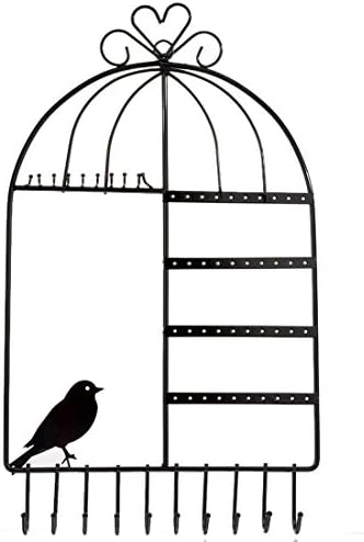 Aelegant Wall Hanging Jewelry Organizer Earring Necklace Jewellry Display Stand Rack Holder