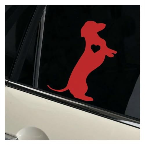 5.5" Dachshund Heart Dog Vinyl Decal