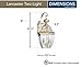 Sea Gull Lighting 8039-02 Lancaster Two-Light Outdoor Wall Lantern with Clear Curved Beveled Glass Panels, Polished Brass Finish