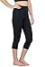 Delfin Women's Heat Maximizing Neoprene Workout Capri, Black, L