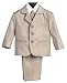 Boy's 3 Button 5 Piece Suit with Shirt, Vest, and Tie