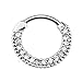 BodyJ4You Crystal Clear Septum Piercing Clicker Pave Crystal 16G