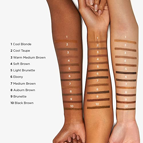 JOAH Dual-Ended Eyebrow Pencil - Brow Down To Me Ultra-FIne Tip Precision Brow Pencil with Built-In Spoolie Brush for Flawless Brows, Smudge-Proof, Water-Resistant, Light Brunette