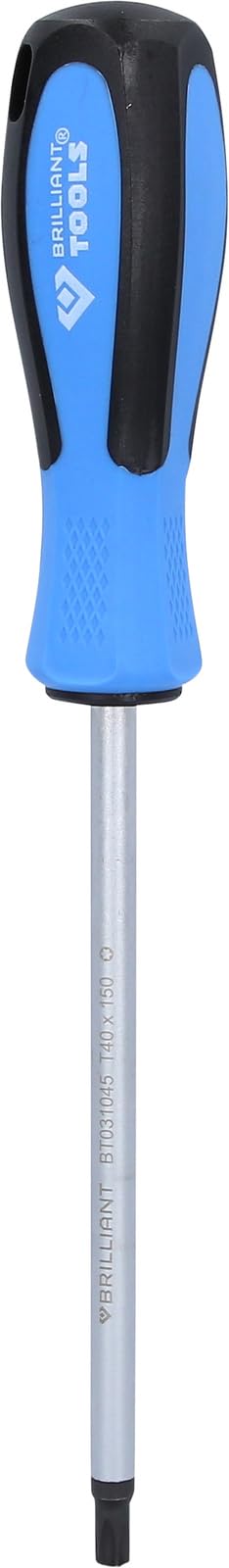 BRILLIANT TOOLS BT031045 Torx Screwdriver T40 150 mm [Powered by KS Tools], T40 x 150 mm