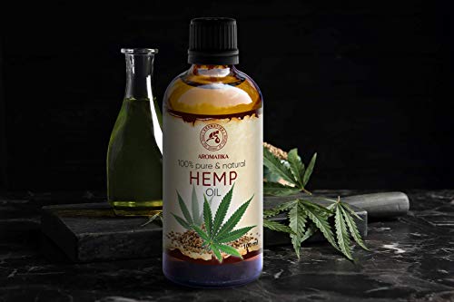 Hemp seed oil 100ml - 100% Pure & Natural Hemp Seed Oil - Benefits for Skin - Hair - Face - Body - Great for Beauty - Relax - Massage - Glass Bottle - Image 6