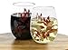 Corelle Coordinates by Reston Lloyd Kyoto Leaves Acrylic Stemless Wine Glasses (Set of 4), 16 oz., Clear