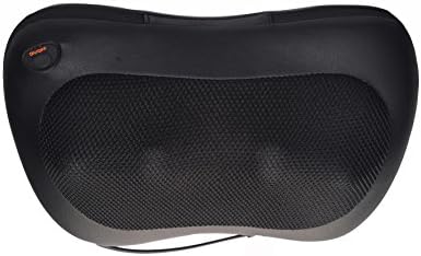 Shiatsu Pillow Massager - DeepHEAT Technology - 4 Deep Kneading Nodes - Relax Sore Muscles - Reduce Neck Back &amp; Shoulder Pain