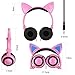 Kids Headphones,On-Ear Comfortable with Cute LED Glowing Cat Ears Headphones for Kids,Lightweight Noise-Canceling Headset for Children Toddler Girls Boys Headphones for Cellphones Ipad Tablet (Pink)thumb 4