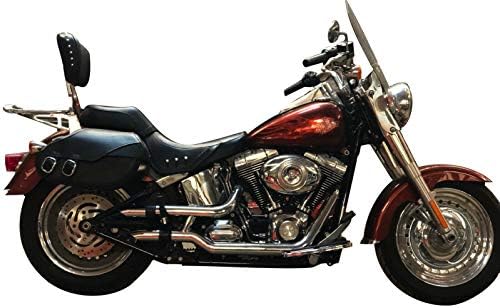 Amazon Com Radiant Cycles Shorty Gp Exhaust Motorcycle Slipon 07 17 Harley Davidson Fat Boy Fatboy Flstf Chrome Automotive