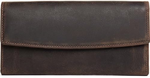WESTBRONCO Leather Mens Wallet RFID Blocking Clutch Zipper Around Multi Card Holder Organizer