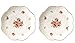 Jusalpha Pack of 2 Vintage Rose Fine China Dinner Plate/Fruit Plate/Dessert Plate FDPL04 (6 Inches)