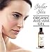 Natural Aloe Vera Gel – Organic, Perfect for Sunburn, Face, Hair, Acne, Razor Bumps, Eczema. Stellar Skin, 6 fl oz