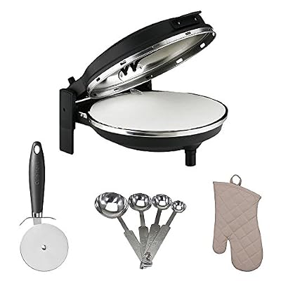 NewWave LD901F Stone Bake Pizza Oven in Matte Black + Cuisinart Curve Handle Pizza Cutter + Accessory Kit