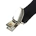 Sshining Adjustable Bed Sheet Fasteners Suspenders Strong Elastic Bed Sheet Cover Holder Clip Grippers (Set of 4, Black)
