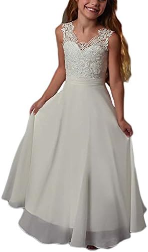 Gzcdress Beach Flower Girls Dresses Chiffon Lace Bohemian Wedding Dress for Kids First Communion Dress 79