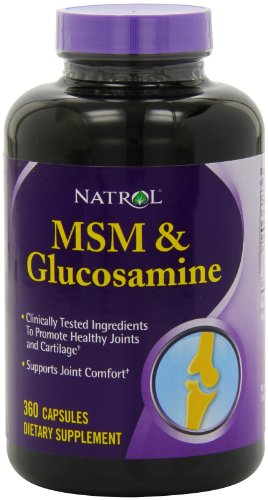 Natrol msm & glucosamine capsules, 360 count