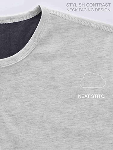 HETHCODE MEN’S CASUAL SLIM FIT LONG SLEEVE BASEBALL WORKOUT ACTIVE SPORTS GYM HIKING HENLEY T SHIRTS H.GRAY/S.GREEN XL