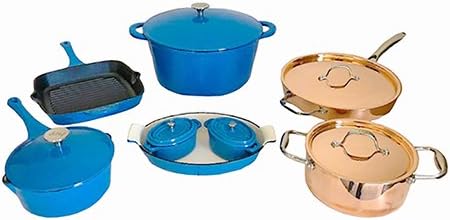 Le Chef 14-Piece Multi-Purpose Cookware Set, (Multi-Colored, FBCL)