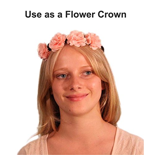 5 Uses Hair Flower Crown Headband Hair Bun Maker Necklace
