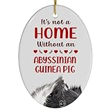Grey White Abyssinian Guinea Pig Christmas Ornament