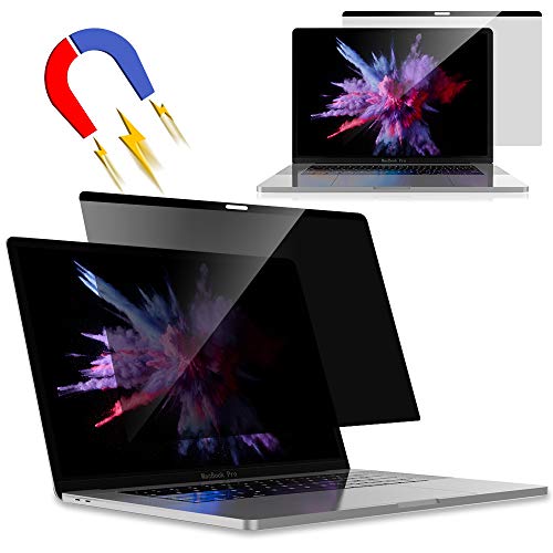L K Magnetic Privacy Screen Protector for MacBook Pro 13.3 Inch Including Touch Bar (2016-Current Model: A1706 / A1708 / A1989), [Easy On/Off] Reversible Anti-Spay Anti-Glare Laptop Screen Filter