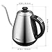 Electric Kettle Temperature Control Gooseneck Kettle Electric with LED Display, Pour Over Coffee Kettle Stainless Steel Water Boiler by KIKET, 1000W
