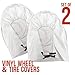 TCP Global Set of 2 Waterproof Vinyl RV Wheel & Tire Covers, Fits 24