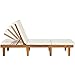 Best Choice Products Outdoor Patio Poolside Furniture Set of 2 Acacia Wood Chaise Lounge