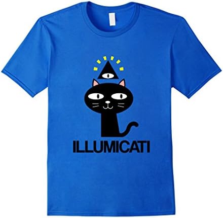 Men's Illumicati Mystical All Seeing Cat Eye Humor T-Shirt 3XL Royal Blue