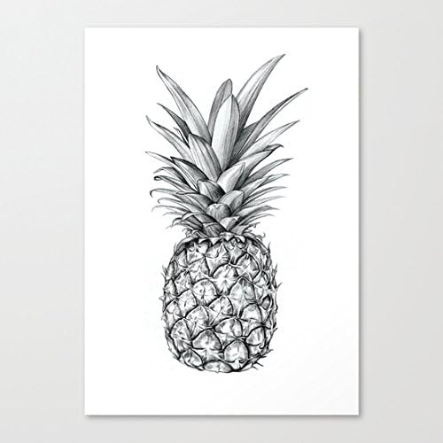 Pineapple II Art Canvas Print Wall Art for Home Decor 24 by 16 Inch