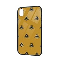 Diemeouk Bees Seamless iPhone XR TPU Glass Case,Anti-Scratch Shock Absorption Cover Case,Full-Body Protective Cover Case for Boys Girls