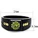 Marimor Jewelry Men's 1 Carat Olivine Green Cubic Zirconia Stainless Steel Black Ion Plated Ring