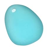 Cultured Sea Glass, Freeform Nugget Pendants 17-37mm, 5 Pieces, Aqua Blue
