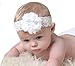 Lebo Baby Girl Lace Headbands with Bows Baptism Hairbands