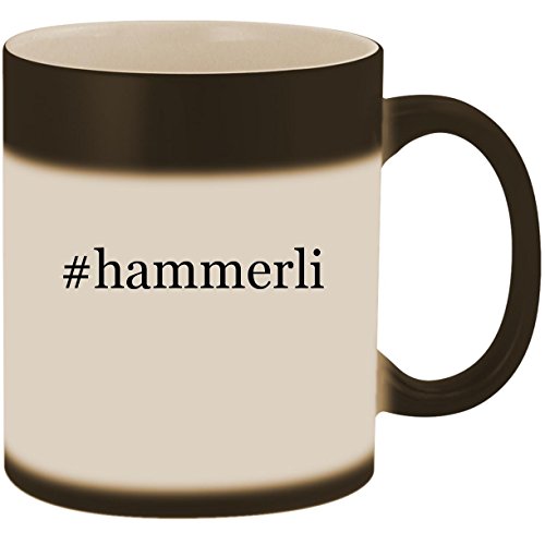 #hammerli - 11oz Ceramic Color Changing Heat Sensitive Coffee Mug Cup, Matte Black