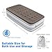 Etekcity Twin Size Comfort Air Mattress- Blow Up Bed Inflatable Mattress Raised Airbed with Built-in Pump for Guest, Camping, Height 18