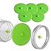 Fermentation Lids for Wide Mouth Mason Jars, Made of Maintenance Free Silicone Airlock Waterless and BPA Free, 5 Pcs(Green)