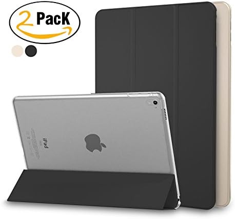 iPad Pro 9.7 Case (2-Pack), ICESMART The New Lightweight Smart-Shell Stand Cover For Apple iPad Pro 9.7 inch Back Protector 2016, Ultra Slim Model With Auto Sleep/Wake ( Black/Gold )