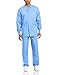 Landau Essentials Relaxed Fit 5-Pocket Snap-Front Scrub Jacket for Men 7551 Ceil Blue