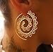 Sundear Vintage Bohemian Spiral Earring Circles Round Tribal Hoop Earrings