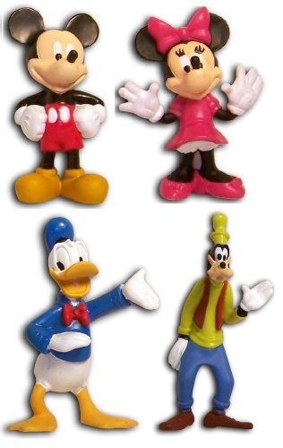 4 Disney Figurines Mickey Mouse and Friends Sold As a Set