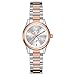 Women Easy Reader Date Expansion Watch Ladies Quartz Clock Female Bracelet Quartz Wrist Watch (Gold)