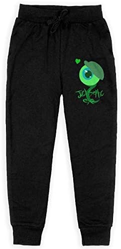 DFKOF Boy's Cotton Sweatpants, Jacksepticeye Logo Casual Clothing Pull-on Sports Pant for Teens