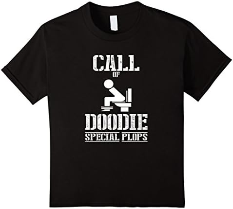Kids Call Of Doodie Special Plops T-shirt Duty Tee 10 Black