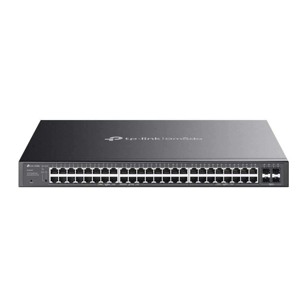 Tp-Link Sg2452Lp 52 Port Gigabit Poe Switch, 32X Gigabit Poe+ Ports, 802.3Af At 30W, 320W Total Budget, Sfp Slot Network Switch, Omada Ethernet Switch, Ethernet Splitter, Metal Case, Power Saving